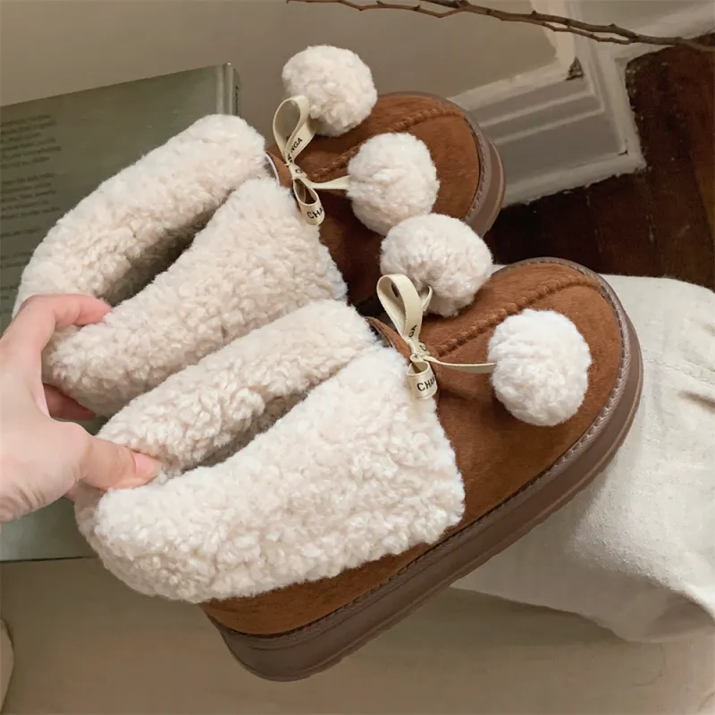 SHIGUDE Cotton Slippers Women's Brown-21