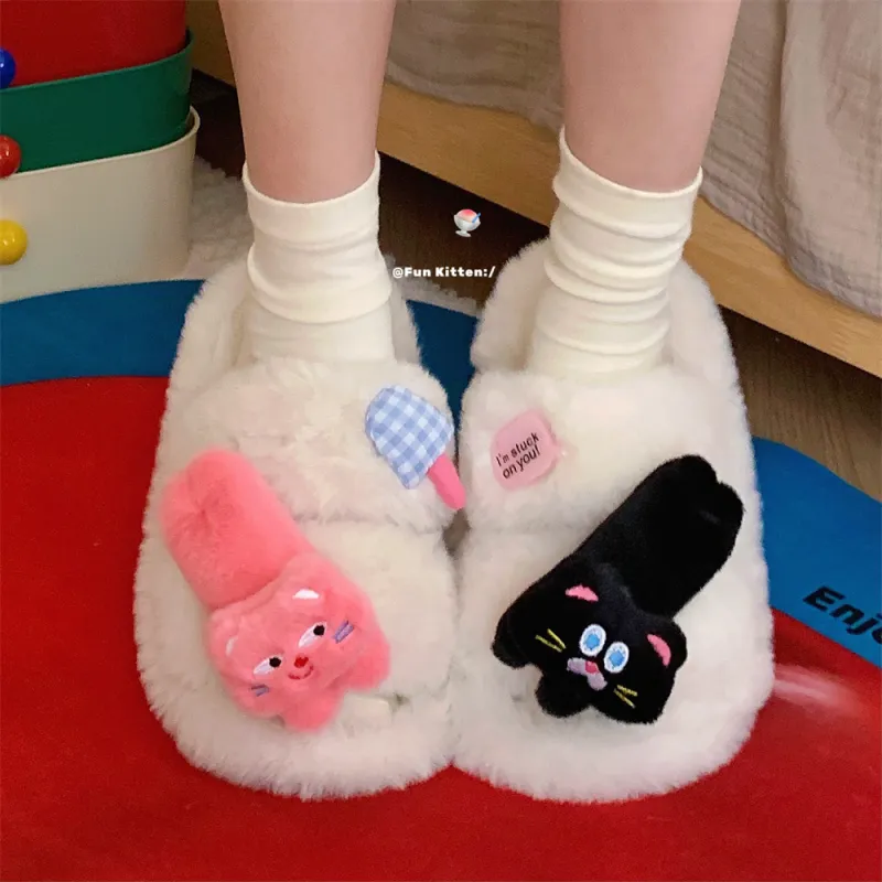 SHIGUDE Cotton Slippers Women's Brown-9