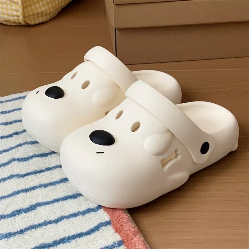 SHIGUDE Slippers Women's, White-6