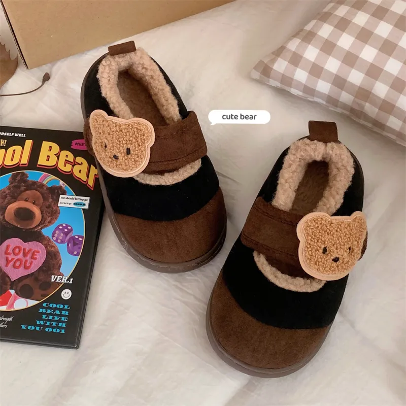 SHIGUDE Cotton Slippers Unisex Light Brown-18