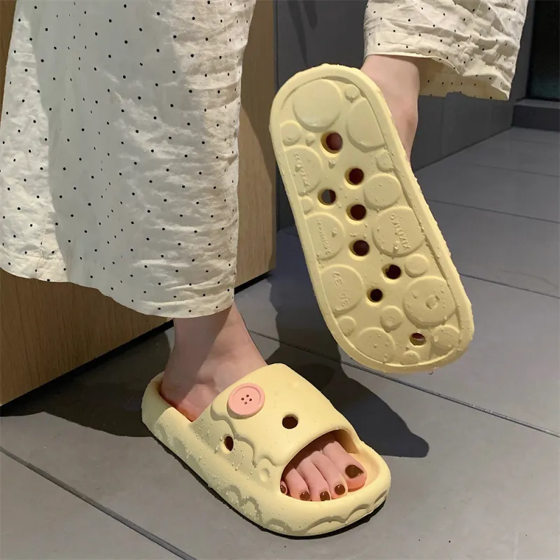 SHIGUDE Slippers Unisex, Cream White-9
