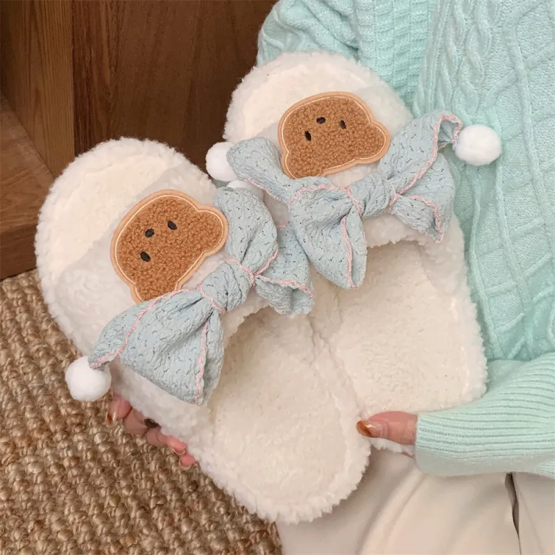 SHIGUDE Cotton Slippers Women's Brown-7