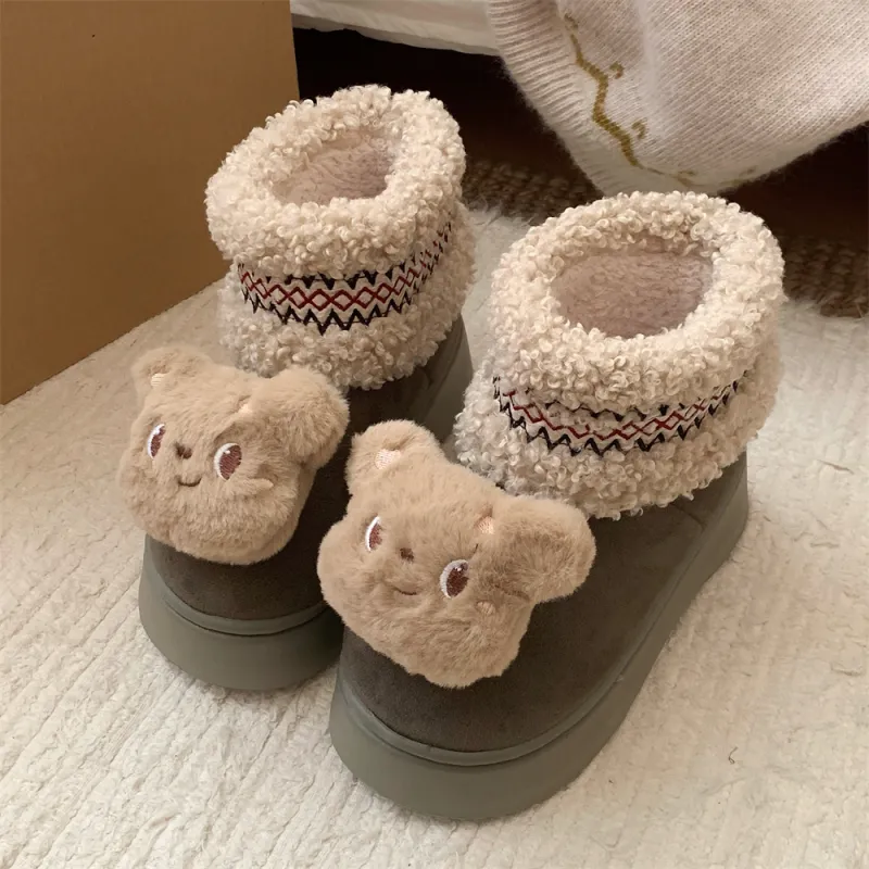SHIGUDE Cotton Slippers Women's Black-20
