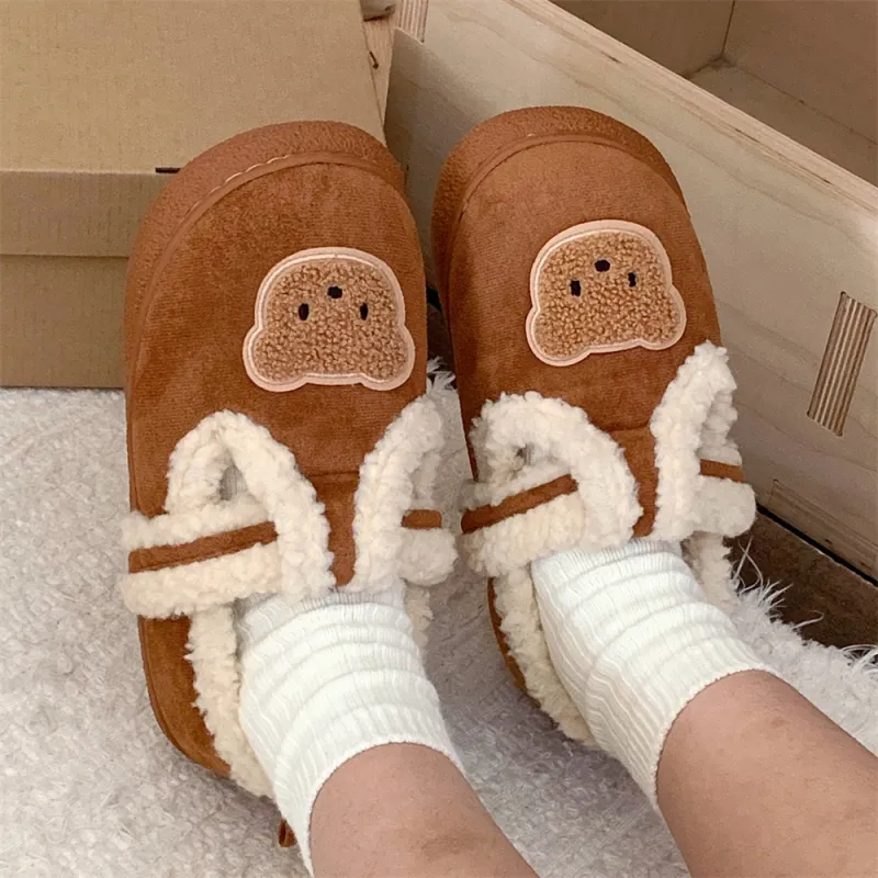 SHIGUDE Cotton Slippers Unisex Black-22