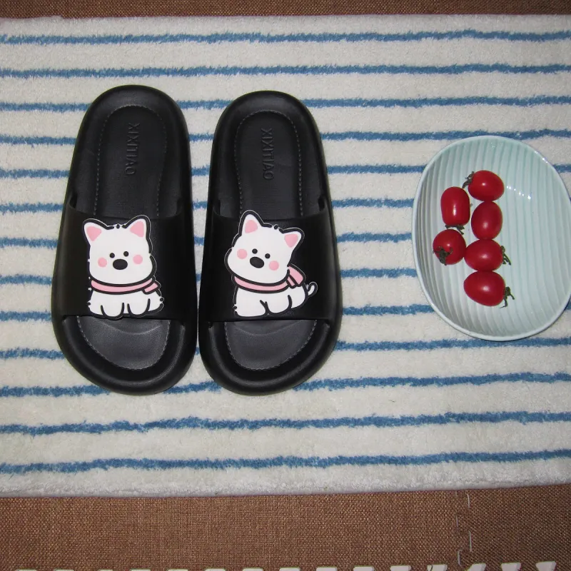 SHIGUDE Sandal Slippers Unisex, Black-1