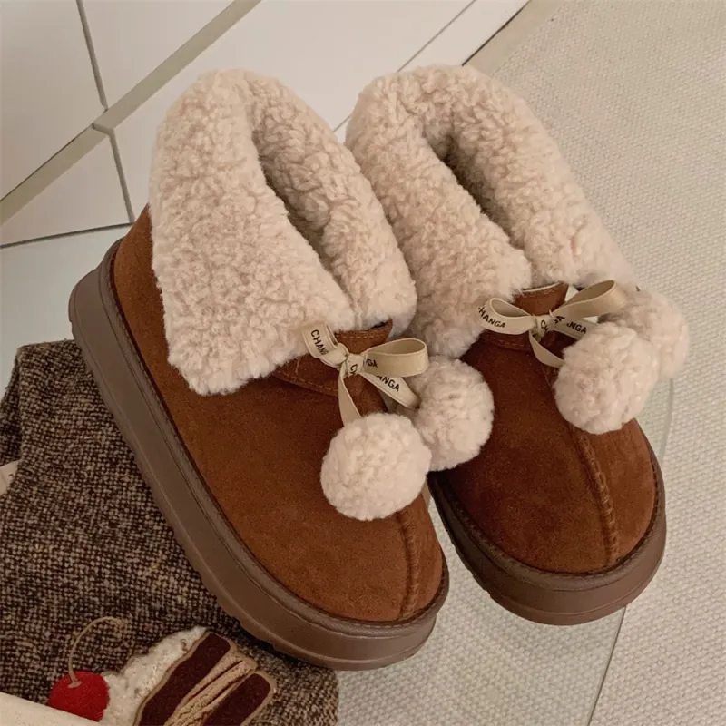 SHIGUDE Cotton Slippers Women's Brown-20