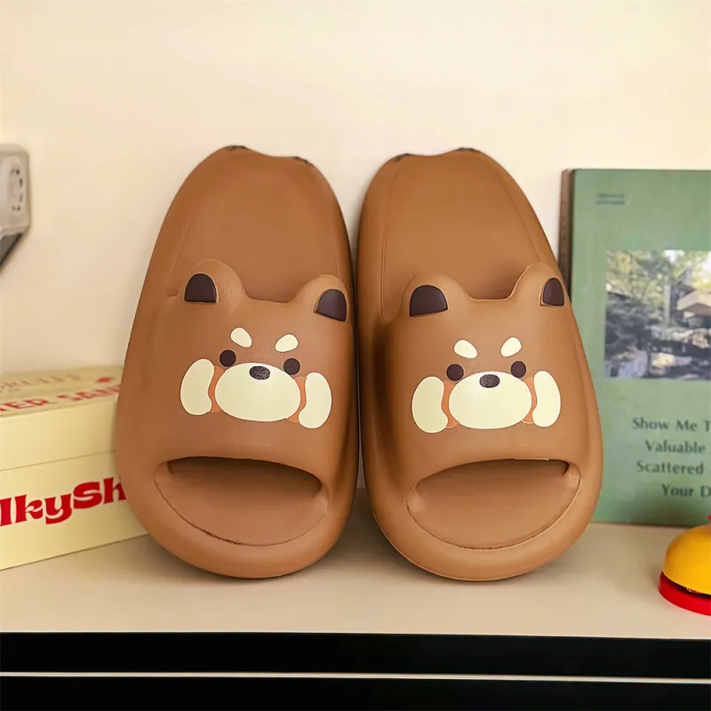 SHIGUDE Sandal Slippers Unisex, Yellow Brown-3