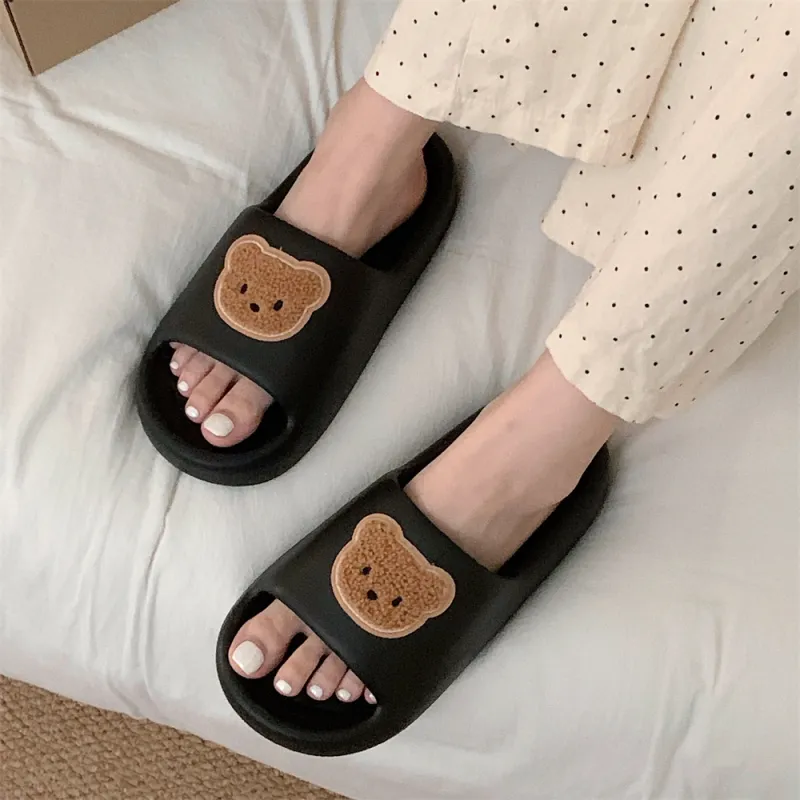 SHIGUDE Sandal Slippers Unisex, Black Brown-10