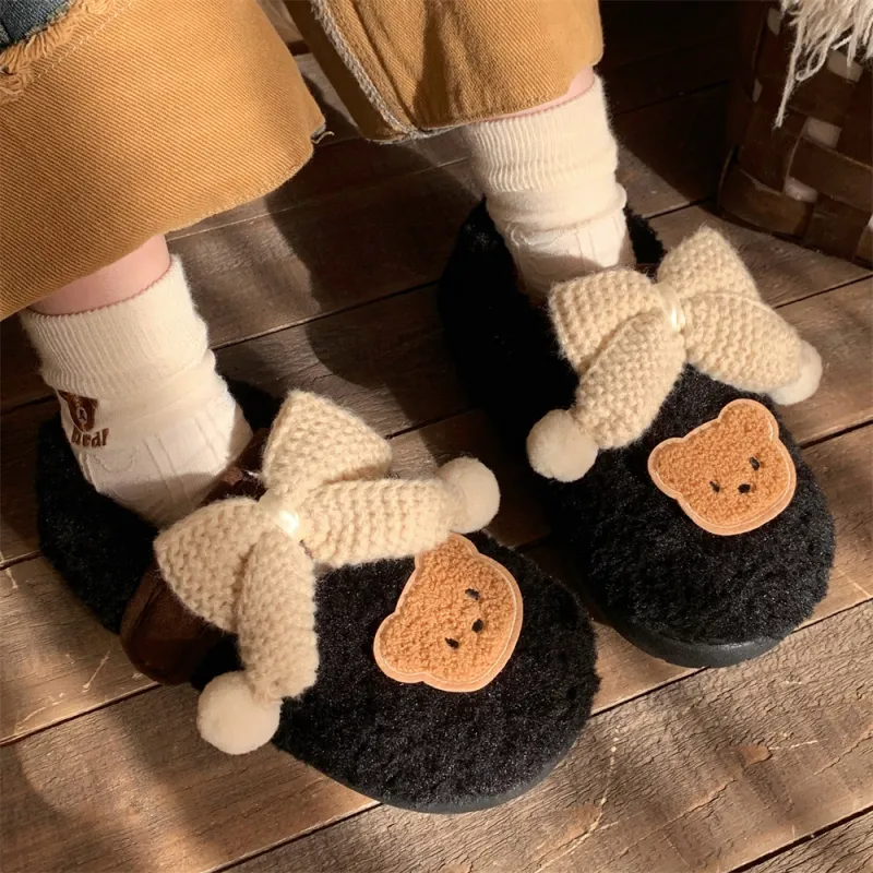 SHIGUDE Cotton Slippers Women's Cream Apricot-13