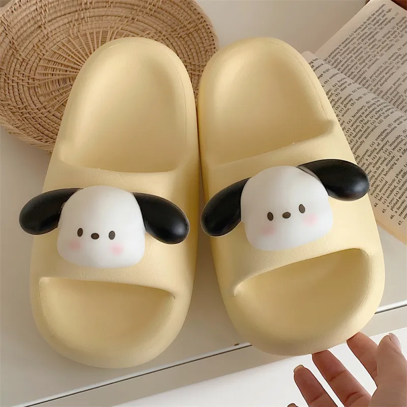 SHIGUDE Sandal Slippers Women's, Cream White-16
