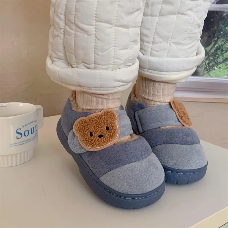 SHIGUDE Cotton Slippers Unisex Light Brown-13