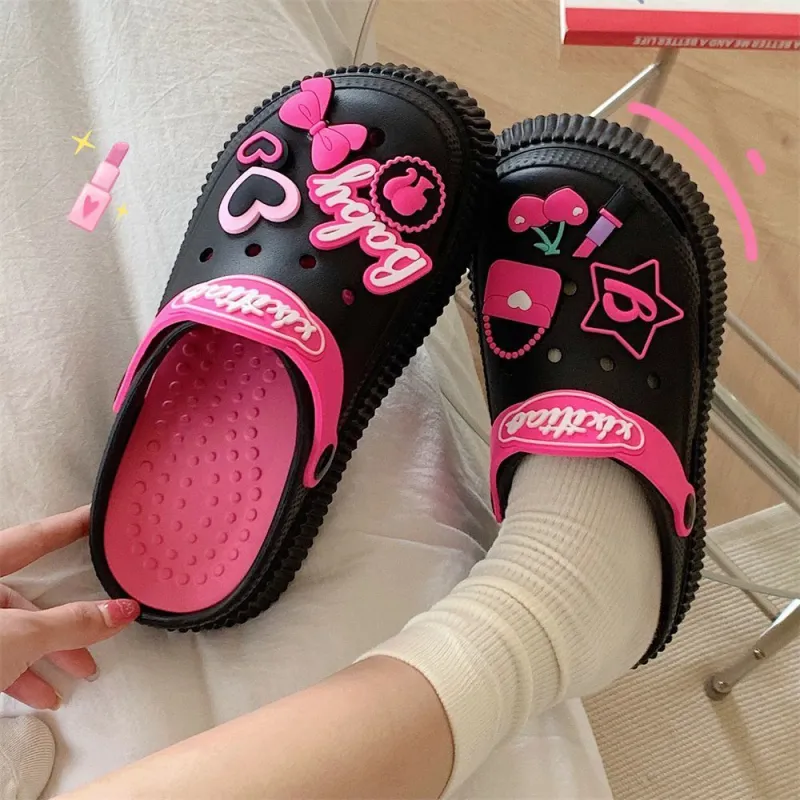SHIGUDE Sandal Slippers Women's, Rose Red-7
