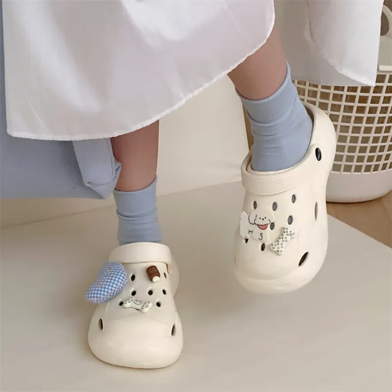 SHIGUDE Slippers Women's, Cream White-2