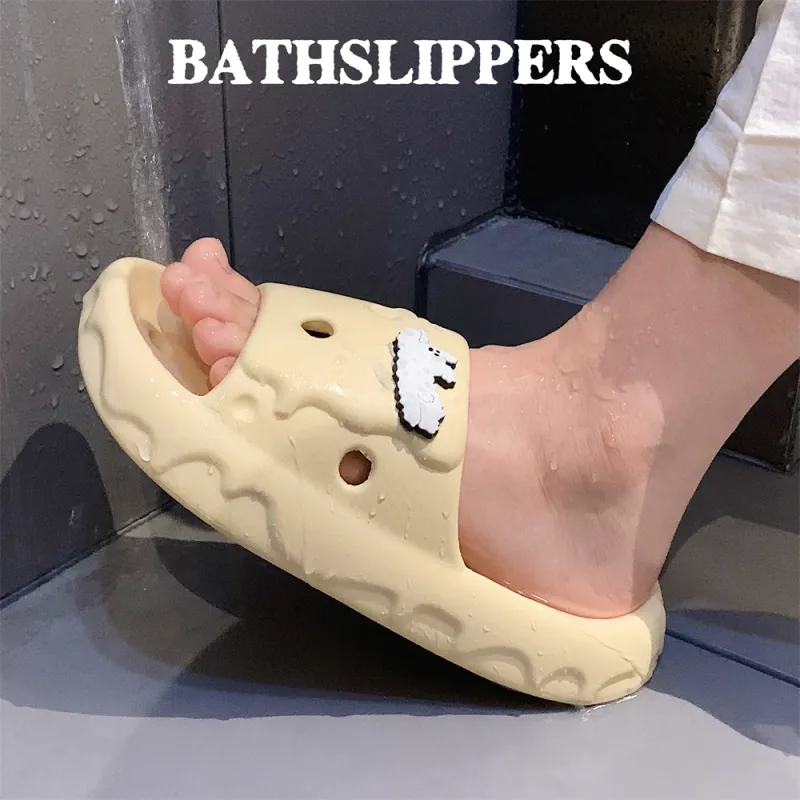 SHIGUDE Home Slippers Unisex, Light Yellow-1