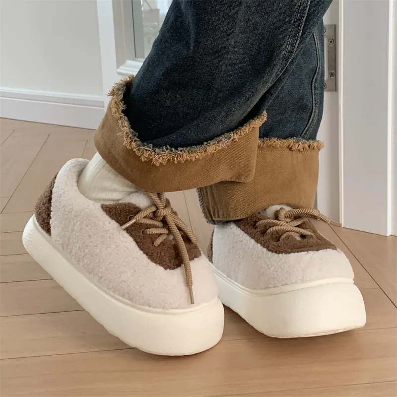 SHIGUDE Cotton Slippers Women's Brown-8