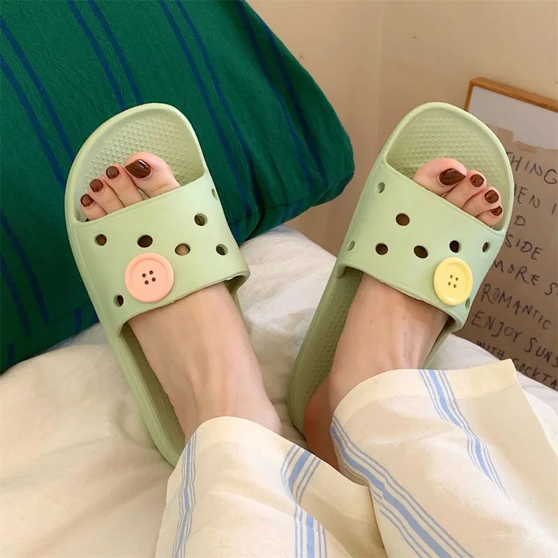 SHIGUDE Sandal Slippers Women's, Matcha Green-5