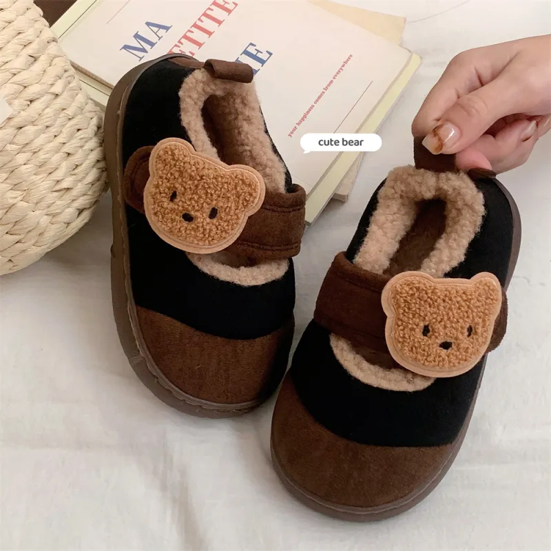 SHIGUDE Cotton Slippers Unisex Light Brown-16