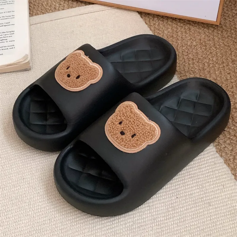 SHIGUDE Sandal Slippers Unisex, Black Brown-8