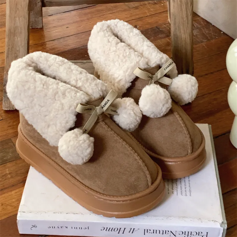 SHIGUDE Cotton Slippers Women's Brown-1