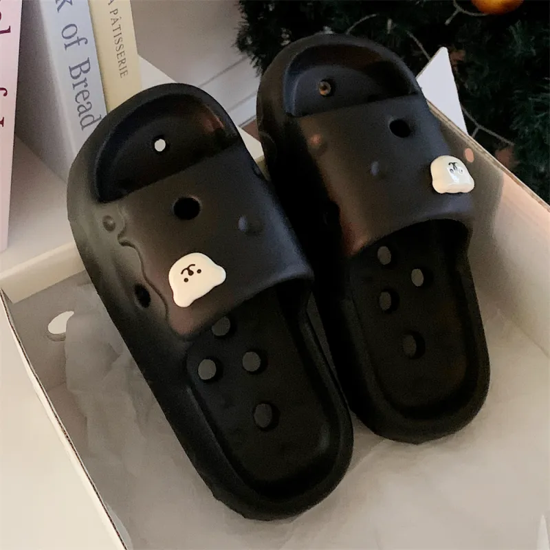SHIGUDE Sandal Slippers Unisex, Black Brown-8