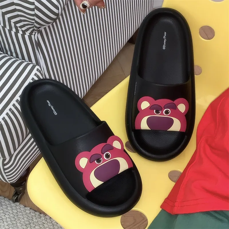 SHIGUDE x Disney Sandal Slippers Women's, Black-1