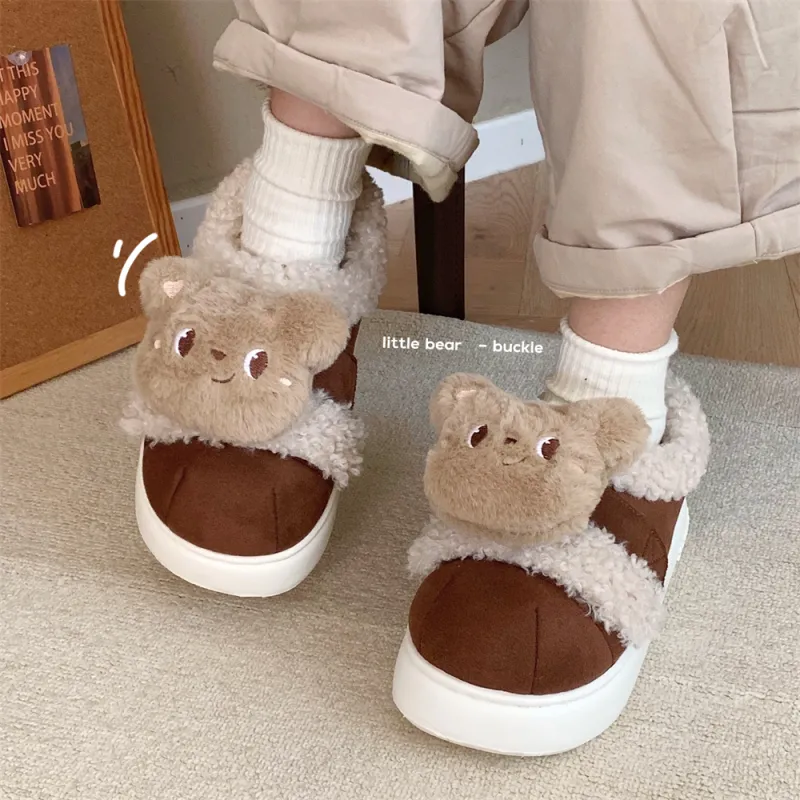 SHIGUDE Slippers Women's Dark Brown-5