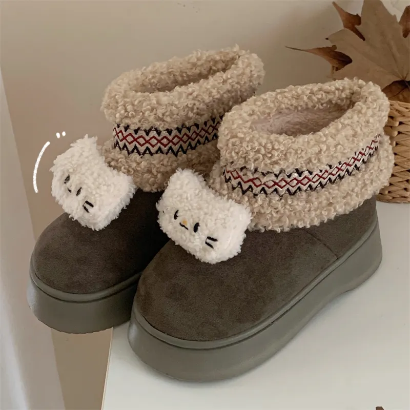 SHIGUDE Cotton Slippers Home Slippers Women's Black-23