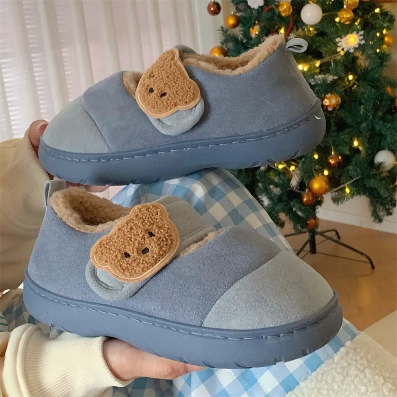 SHIGUDE Cotton Slippers Unisex Light Brown-33