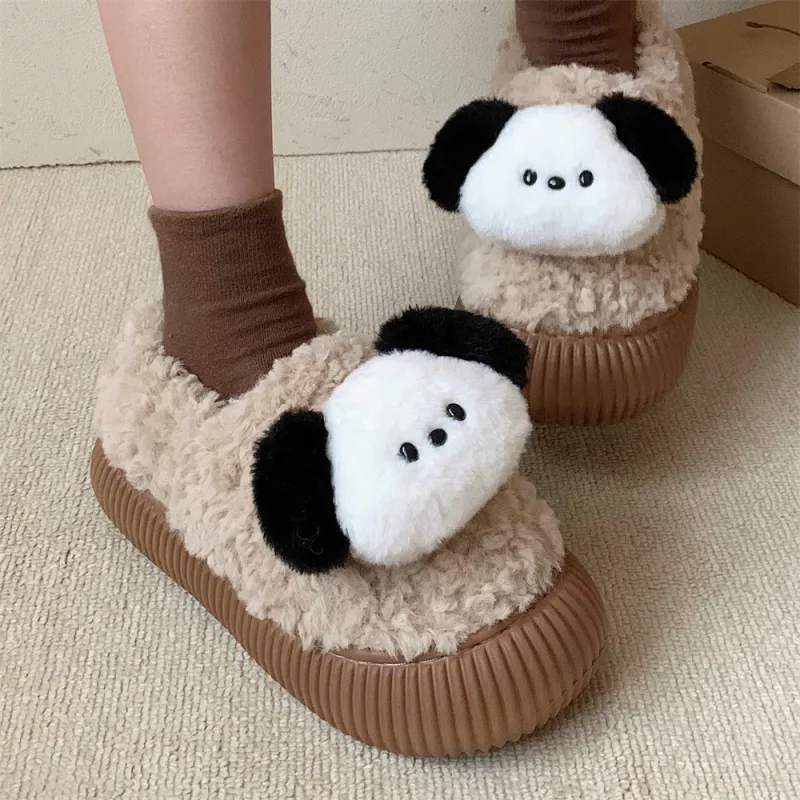 SHIGUDE Cotton Home Slippers Women's Khaki-3