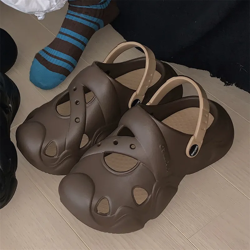 SHIGUDE Sandal Slippers Unisex, Black-16