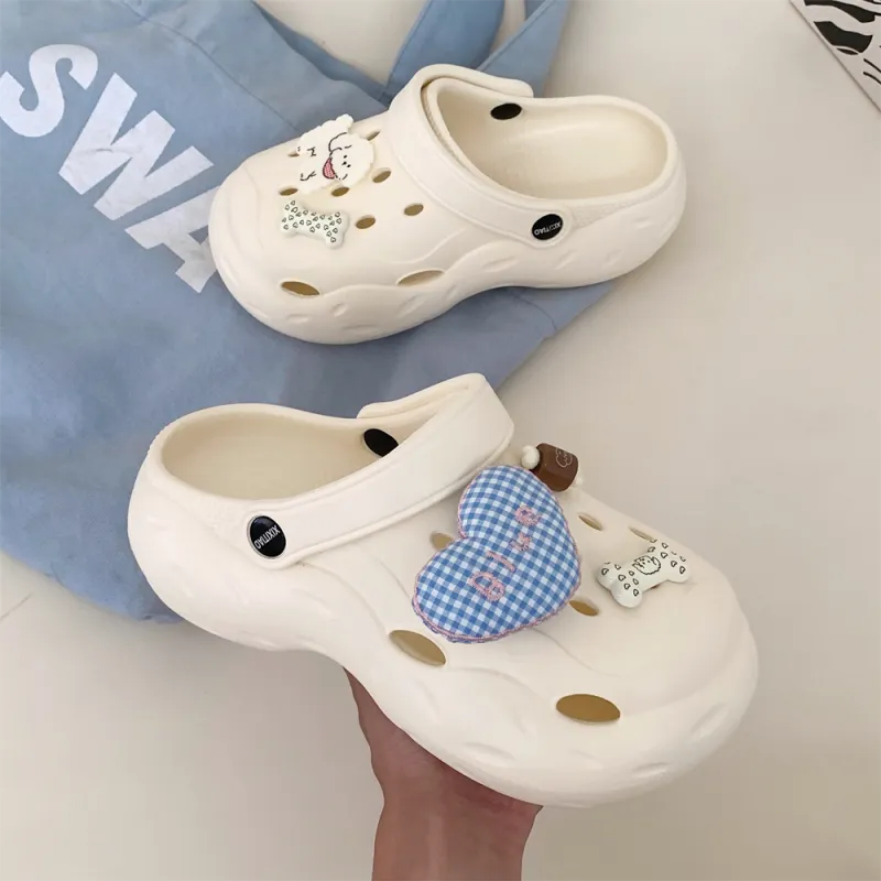 SHIGUDE Slippers Women's, Cream White-1