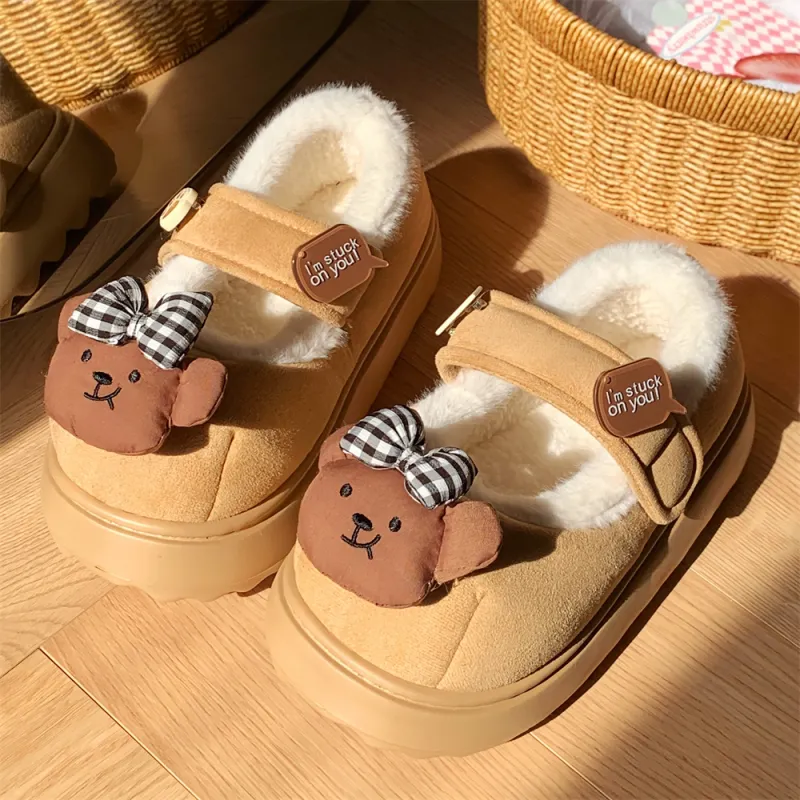 SHIGUDE Cotton Slippers Women's Pink-13