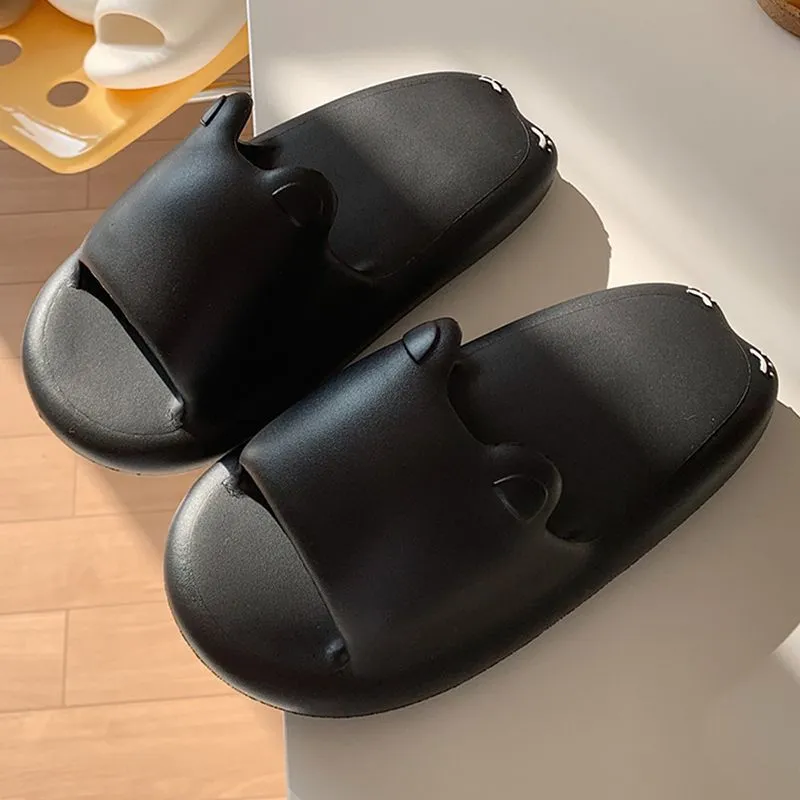 SHIGUDE Sandal Slippers Unisex Black-1
