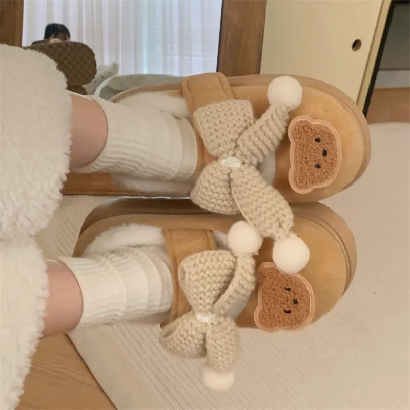 SHIGUDE Cotton Slippers Women's Pink-11