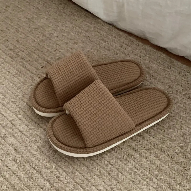 SHIGUDE Home Slippers Unisex, Brown-9
