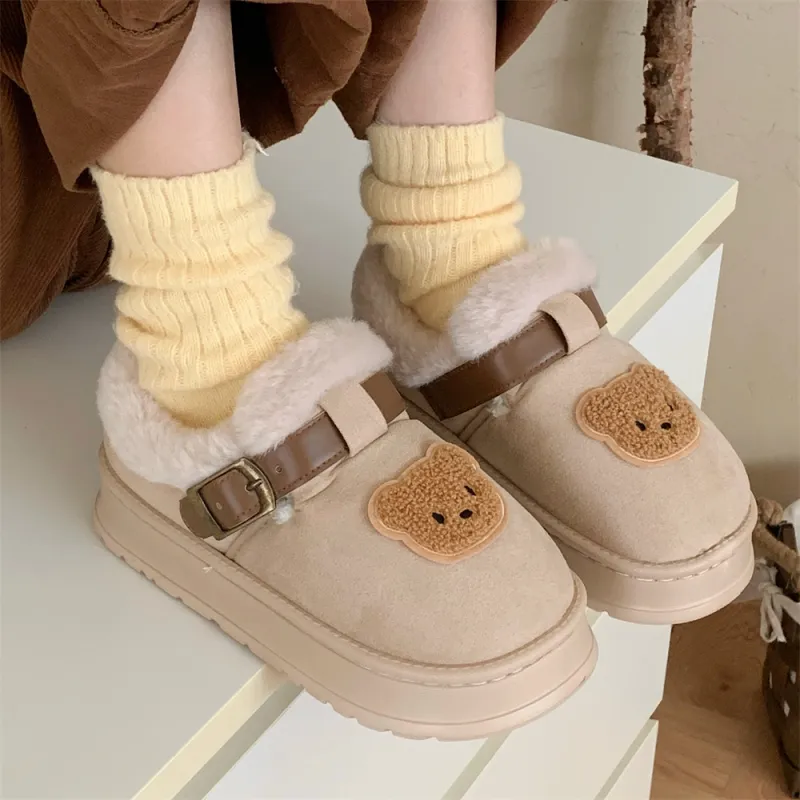 SHIGUDE Cotton Slippers Women's Khaki-4