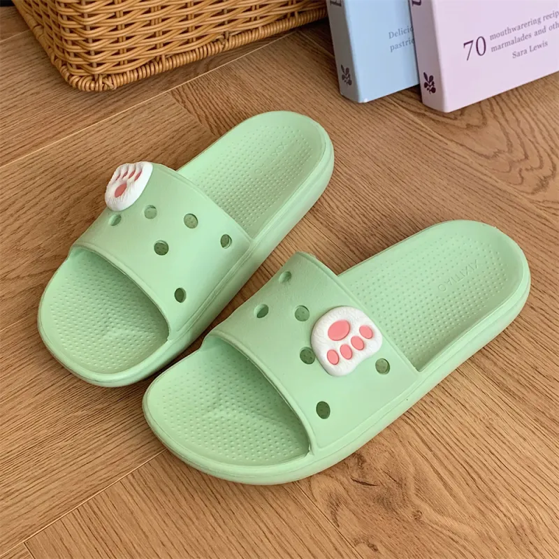 SHIGUDE Slippers Women's, Matcha Green-4