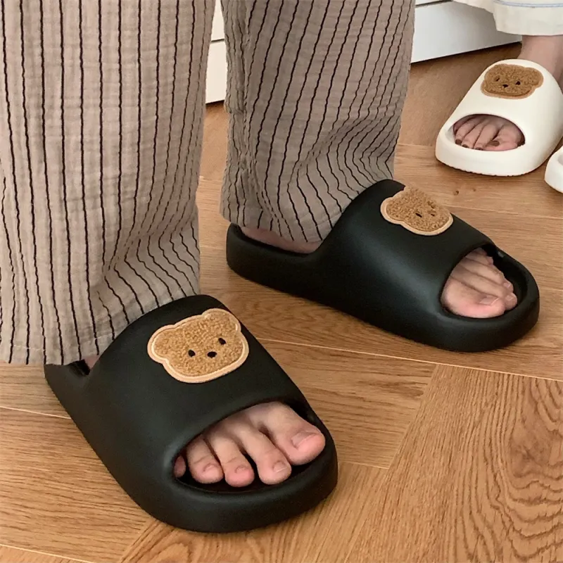 SHIGUDE Sandal Slippers Unisex, Black Brown-9