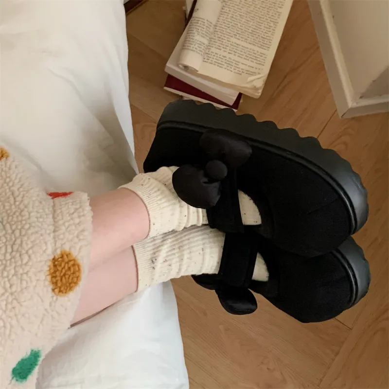 SHIGUDE Home Slippers Women's Black-2