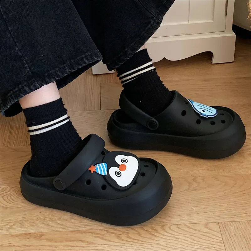 SHIGUDE Slippers Women's, Black-3