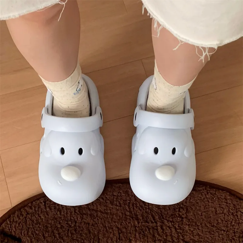 SHIGUDE Slippers Women's, White-21