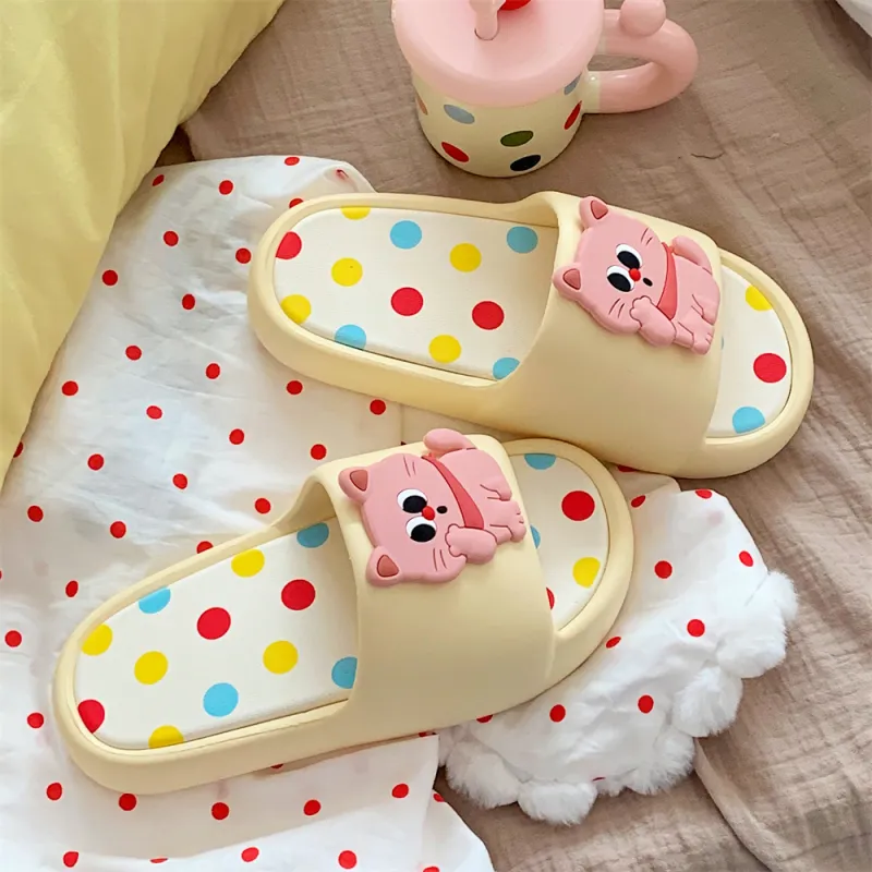 SHIGUDE Sandal Slippers Women's, Light Yellow-3