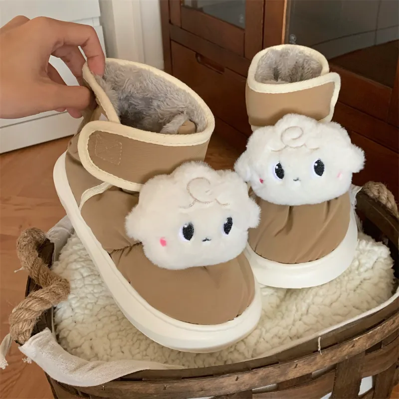 SHIGUDE Cotton Slippers Unisex Yellow-20