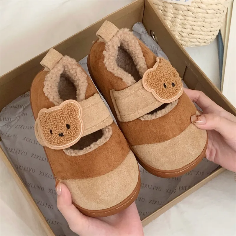 SHIGUDE Cotton Slippers Unisex Light Brown-4