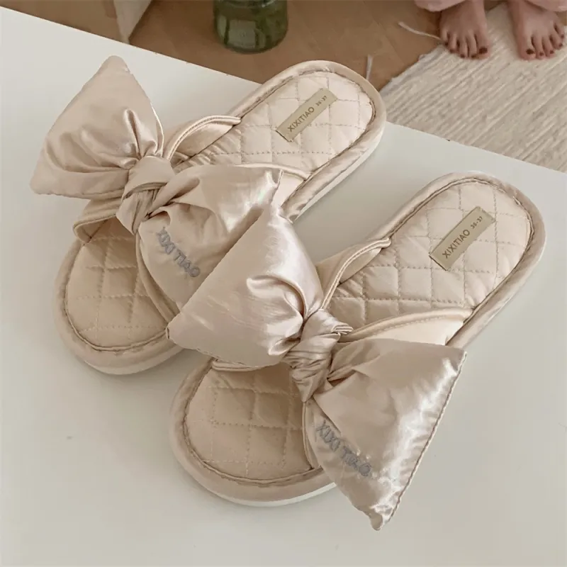 SHIGUDE Cotton Linen Blend Slippers Unisex Red-15