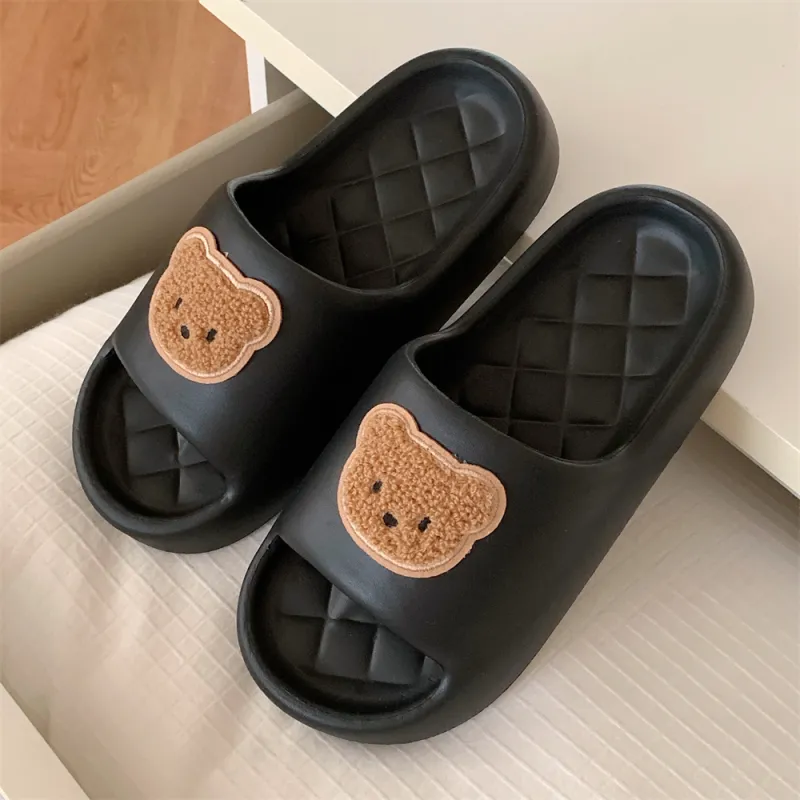 SHIGUDE Sandal Slippers Unisex, Black Brown-11