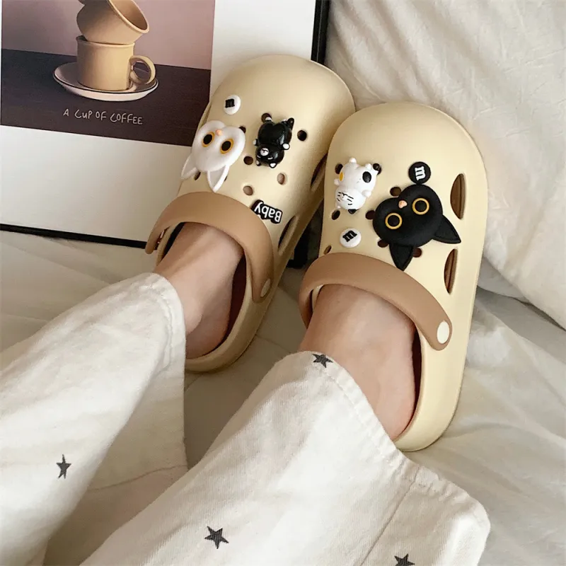 SHIGUDE Sandal Slippers Women's, White Yellow-15