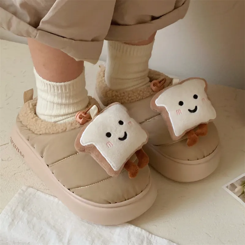 SHIGUDE Home Slippers Unisex Milk Coffee-3