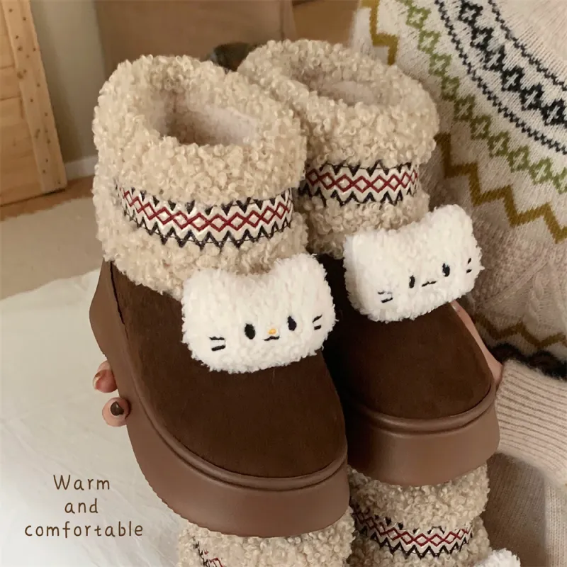 SHIGUDE Cotton Slippers Home Slippers Women's Black-13