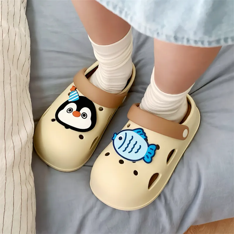 SHIGUDE Slippers Women's, Black White-19